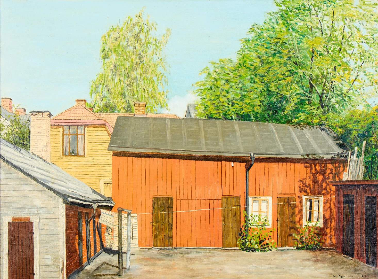 PER TÄRNSTRÖM. "Sysslomansgatan 43 Eriksdahl Uppsala". — Paintings — Uppsala Auktionskammare