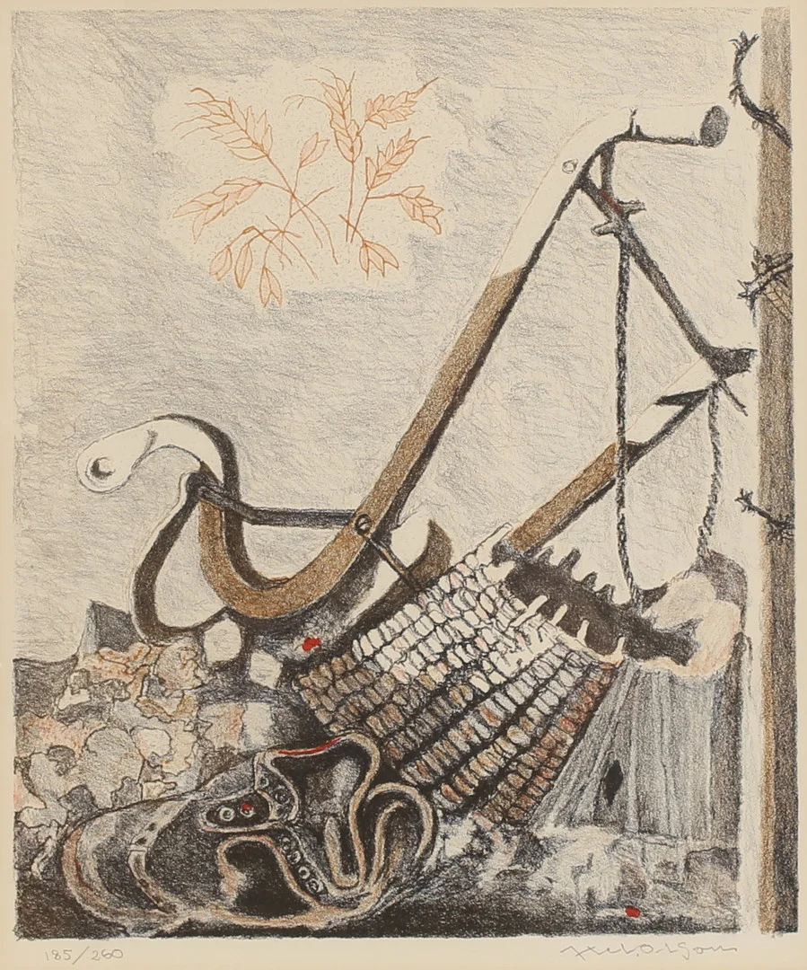 AXEL OLSON. Färglitografi, signerad och numrerad. — Engravings & Prints — RA Auktionsverket Norrköping