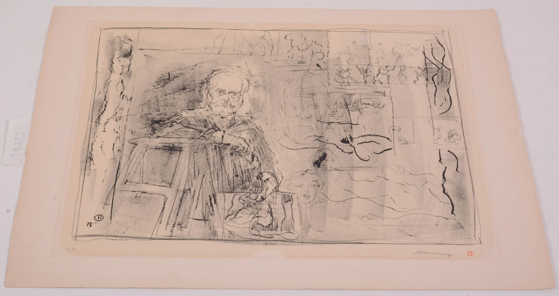 HORNUNG PREBEN. Konstnär i Ateljé. Litografi. — Engravings & Prints — Connoisseur Bokauktioner
