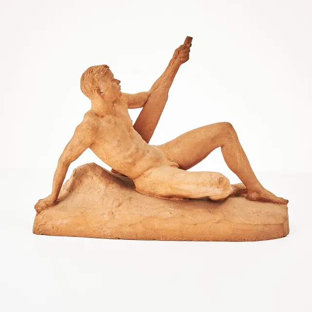 NILS MÖLLERBERG. "Saltsjön", skulptur, terrakotta, signerad N Möllerberg.