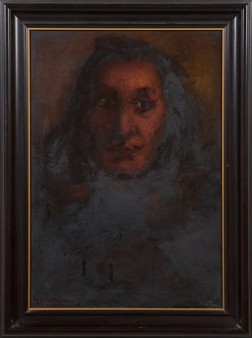 JAN NALIWAJKO. Porträtt, olja, signerad samt daterad 1971. — Paintings — Stockholms Auktionsverk Sickla
