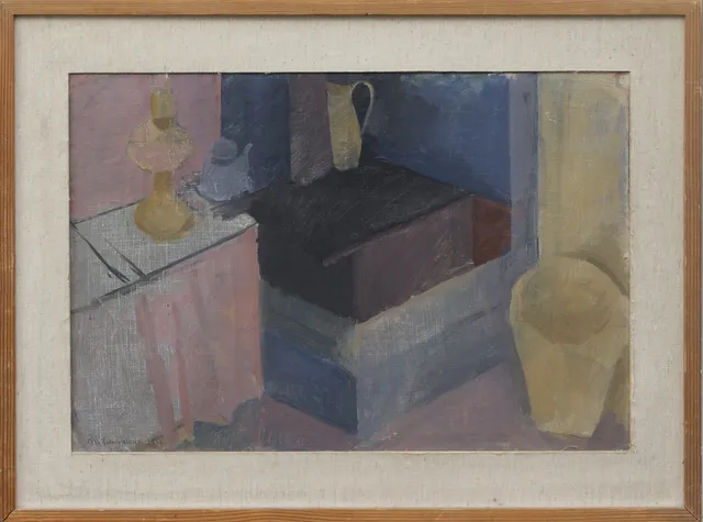 MATTS JUNGSTEDT. OLJA, på pannå, signerad, 1956.