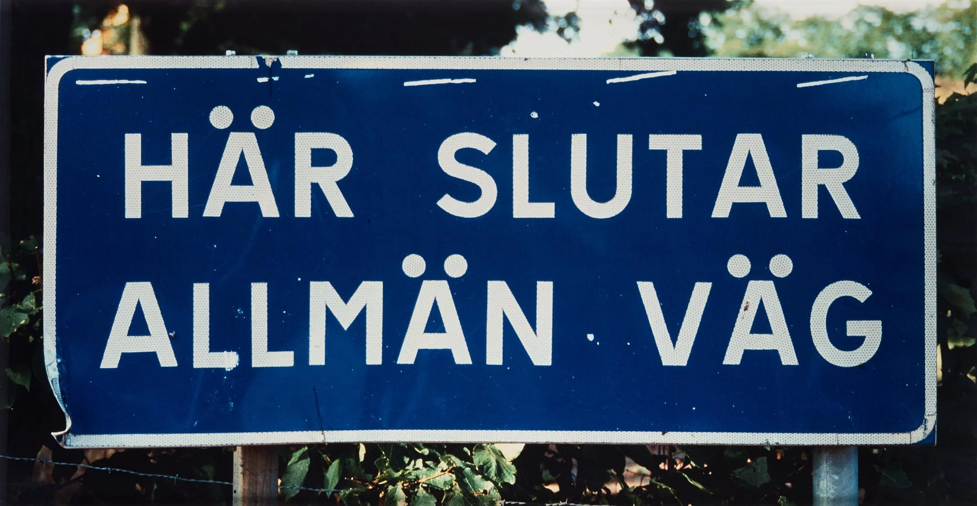 Dan Wolgers, "Här slutar allmän väg III", 1995. — Bukowskis