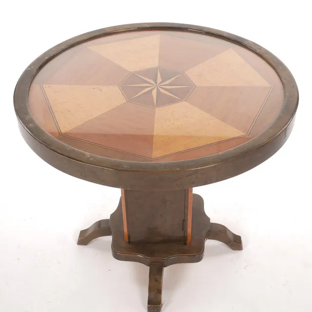RÖKBORD, med förvaring, kompassros, Art Deco, 1930-tal.