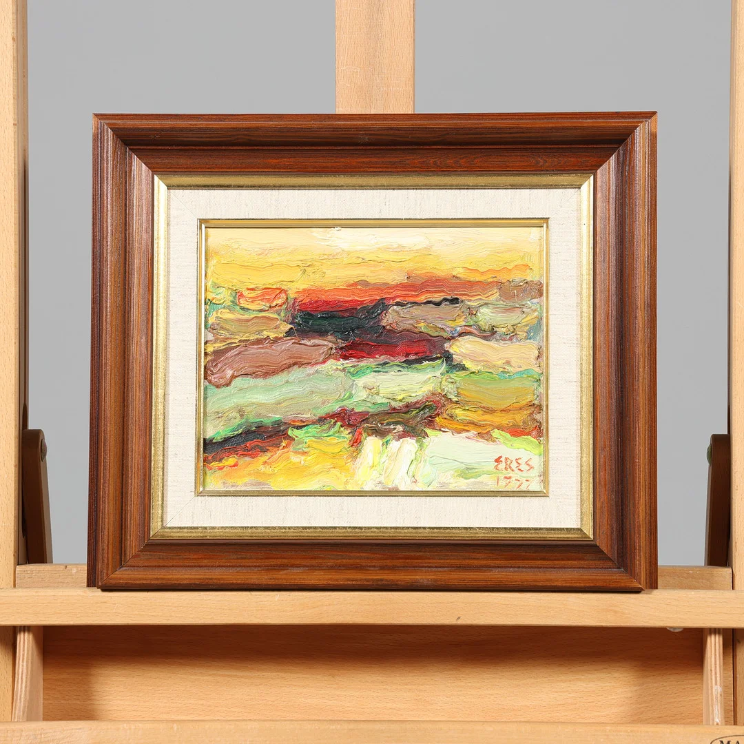 ARNOLD ERES. OLJA PÅ DUK, signerad samt daterad 1977. — Paintings — Borås Auktionshall