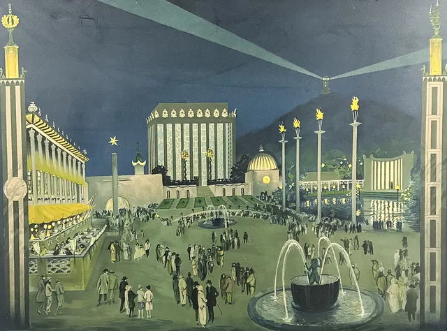ALFRED PROESSDORF. EFTER GRAFISKT BLAD, "Göteborgsutställningen 1923", signerad i trycket.