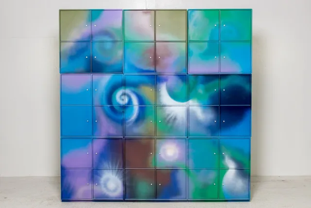 Peter J. Lassen. Montana graffiti installation painted by Victor