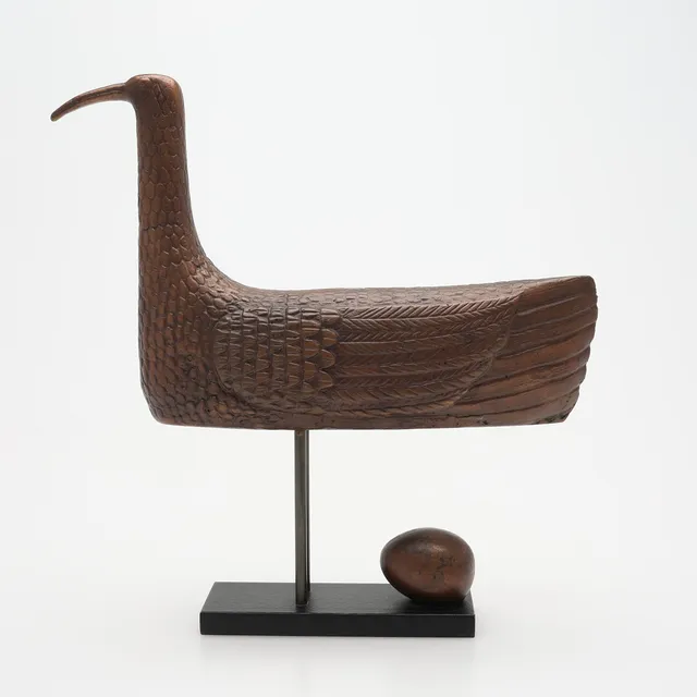 STIG LINDBERG. SKULPTUR, "SOLFÅGELN", PATINERAD BRONS, SIGNERAD, NUMRERAD 142, 1978.