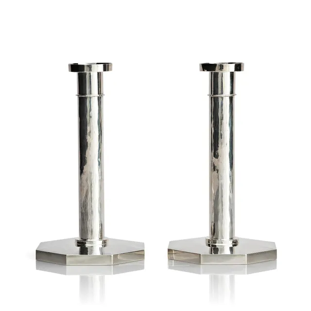 Bengt Liljedahl, ljusstakar, ett par, sterling silver, Stockholm 2003.