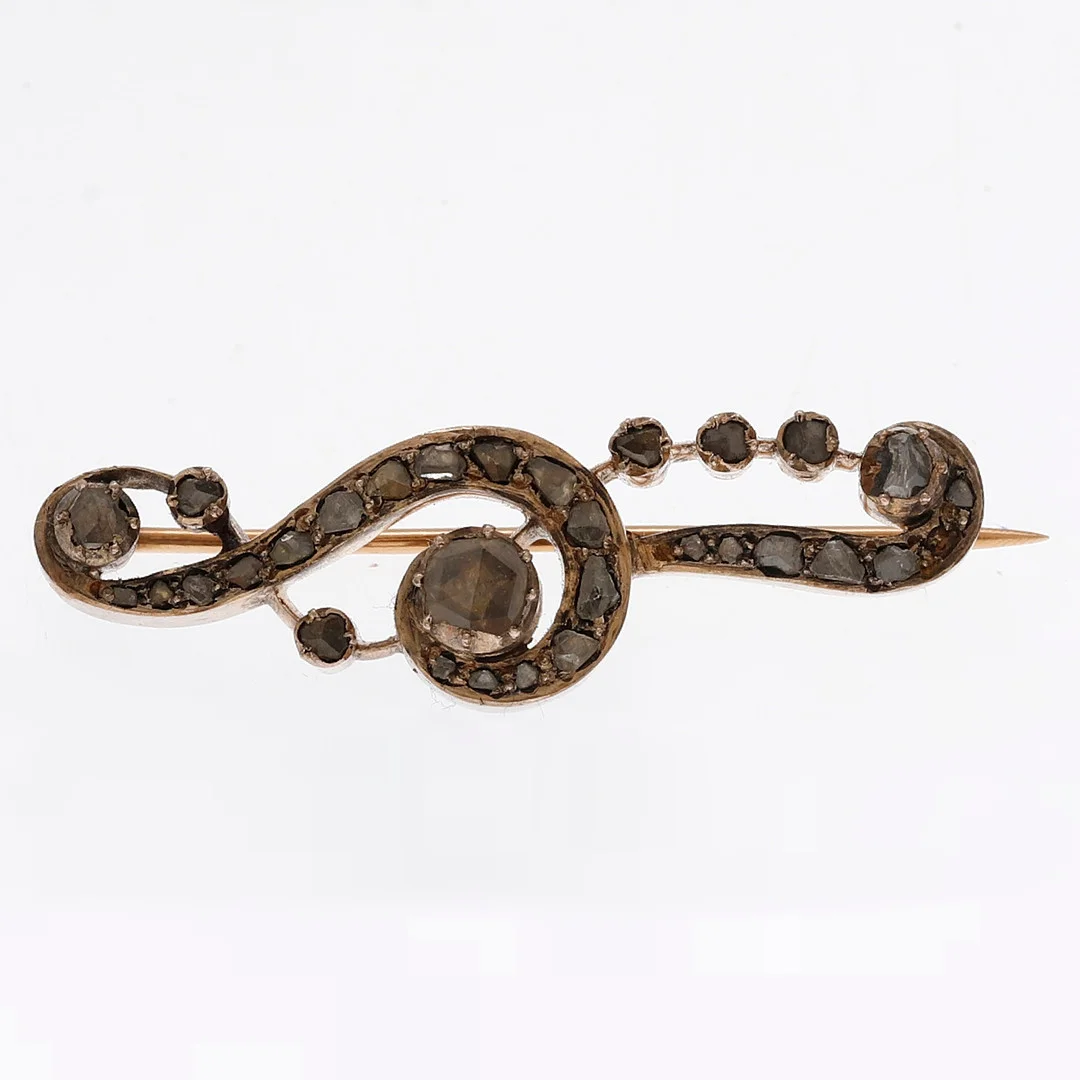 Modernist diamonds brooch, early 20th Century. — Brooches & Pendants — Balclis