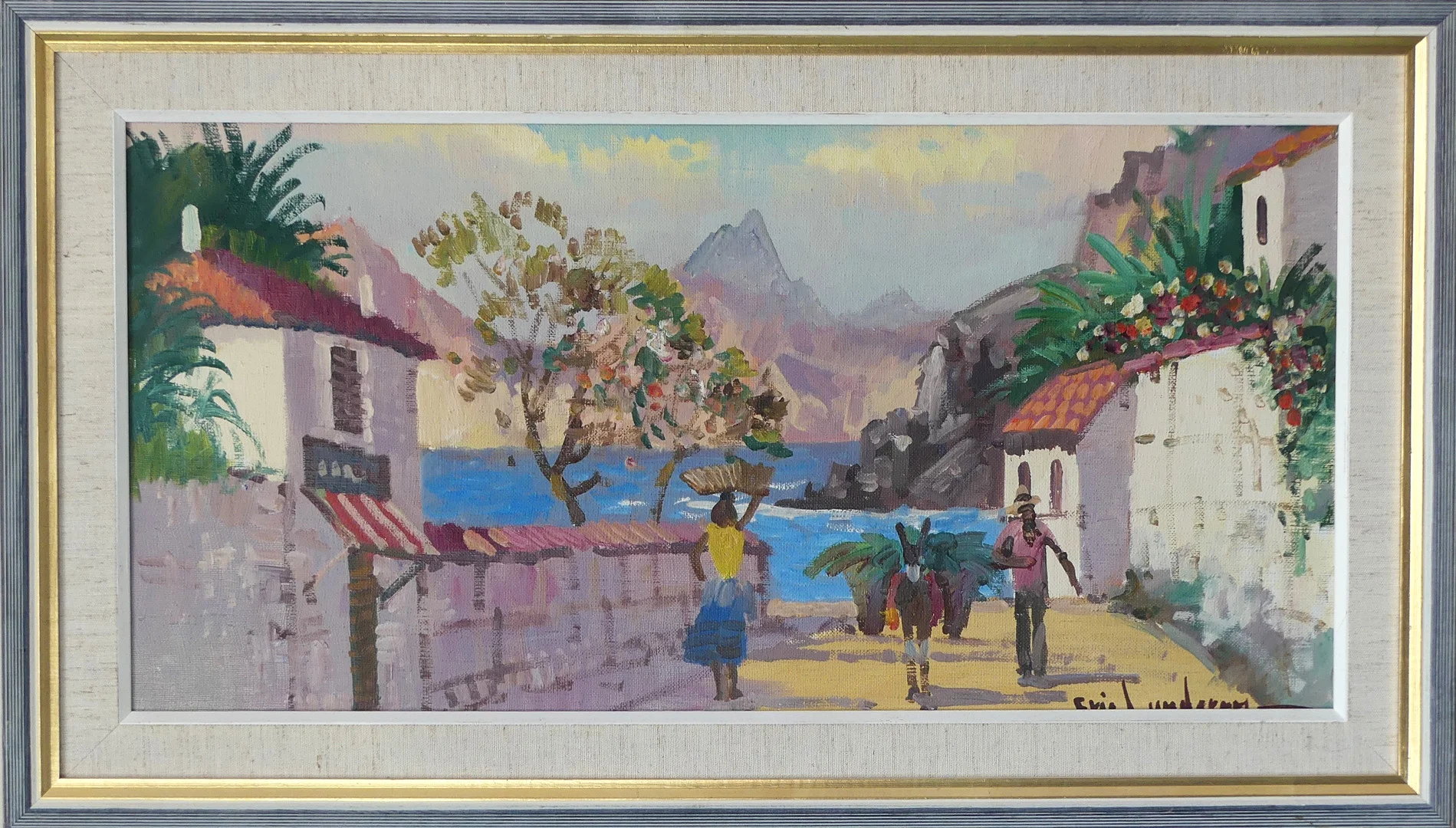 ERIC LUNDGREN. Olja på duk. Signerad. — Paintings — Lysekils Auktionsbyrå