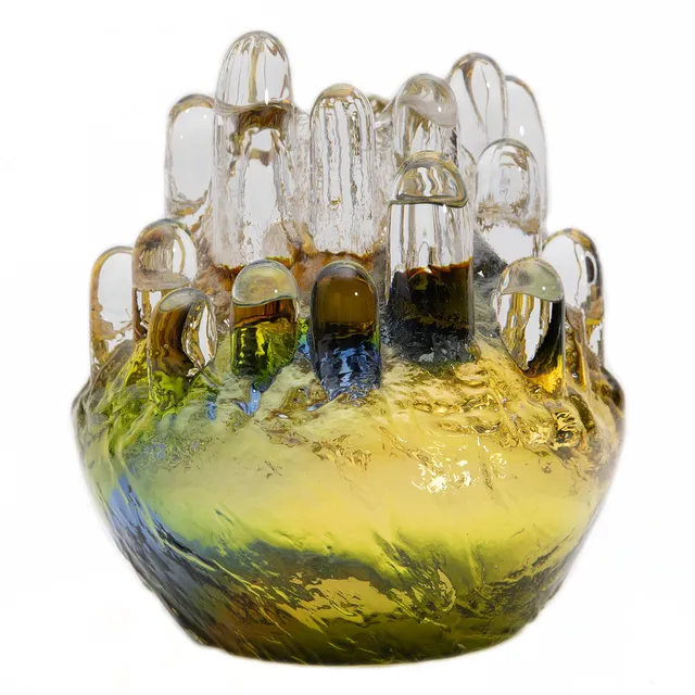 GÖRAN WÄRFF. Ljuslykta, "Polar", glas, Kosta, signerad.