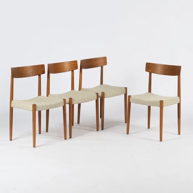 NILS JONSSON. Stolar, 4 stycken, "Tyr", Hugo Troeds industrier, Bjärnum, 1960-tal.