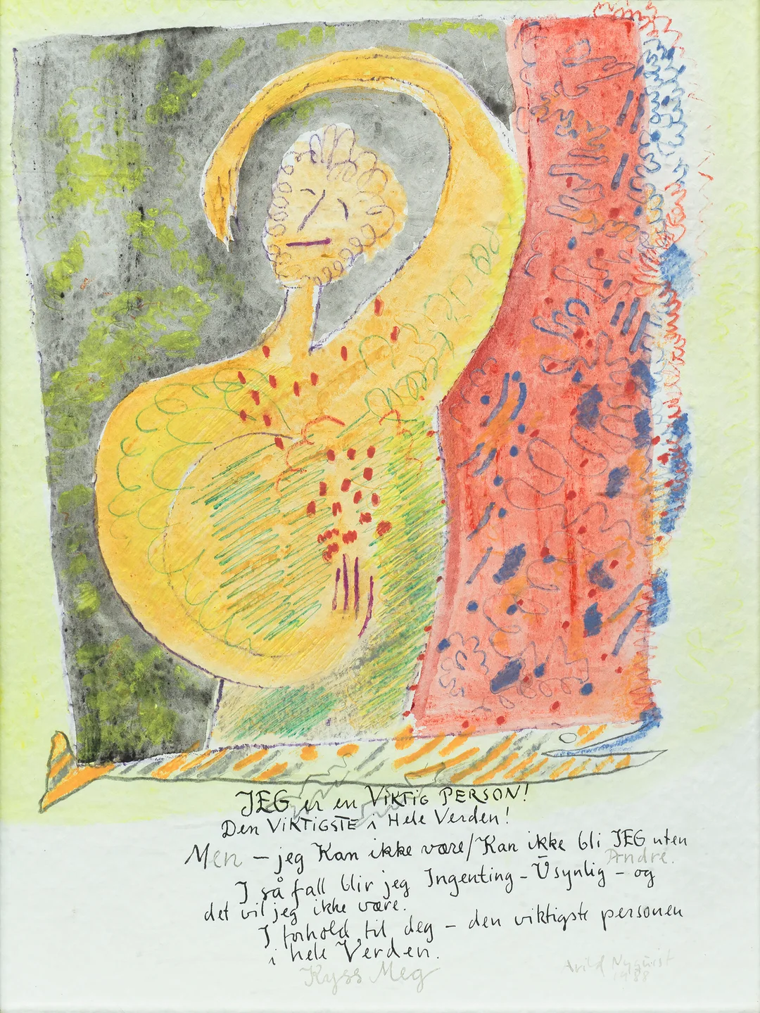 Nyquist, Arild — Kyss meg, 1988 — Kunst/Øvrig billedkunst — Blomqvist