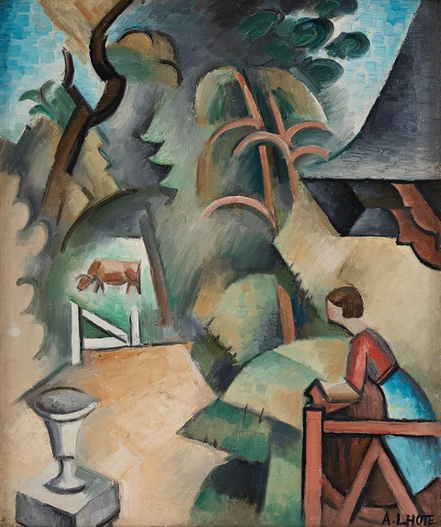 André Lhote, "La fermière et la vache/Femme au balcon".