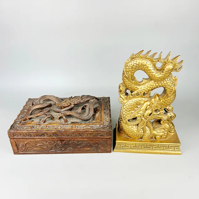 CHINESE DRAGON BOX ETC.