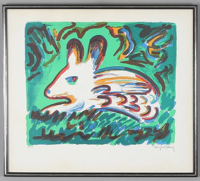 BENGT ÅBERG. "Skvader.", litografi, signerad och numrerad 253/375.