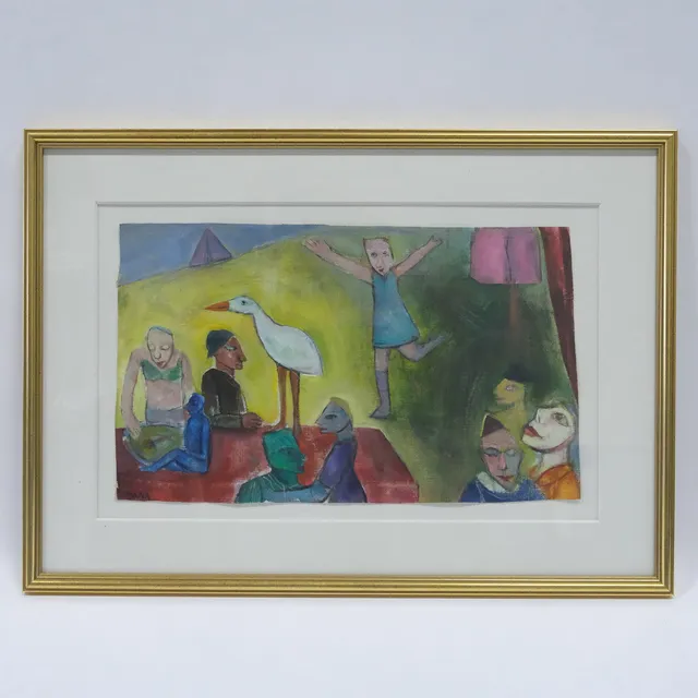 MÅNA LAGERHOLM. PASTELL. KOMPOSITION.