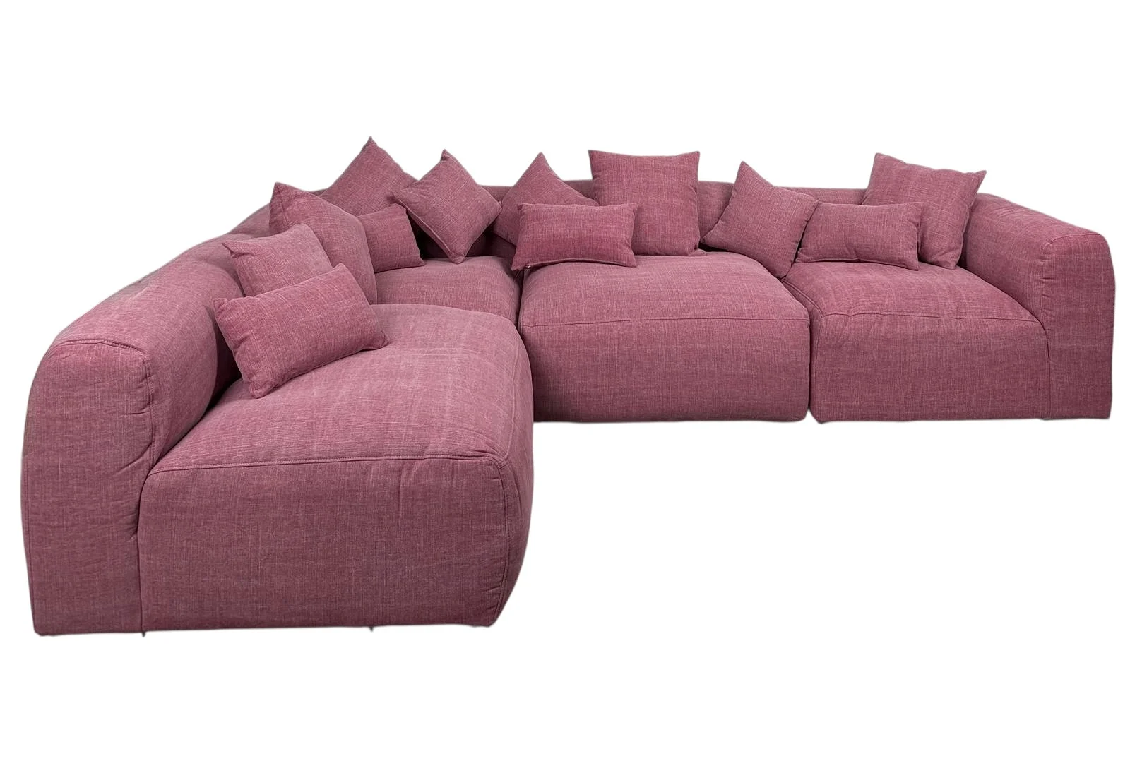 PRIMAVERA. 4-teiliges Modulsofa mit 12 Kissen, Stoff. — Sofas & Seatings — Stockholms Auktionsverk Düsseldorf/Neuss