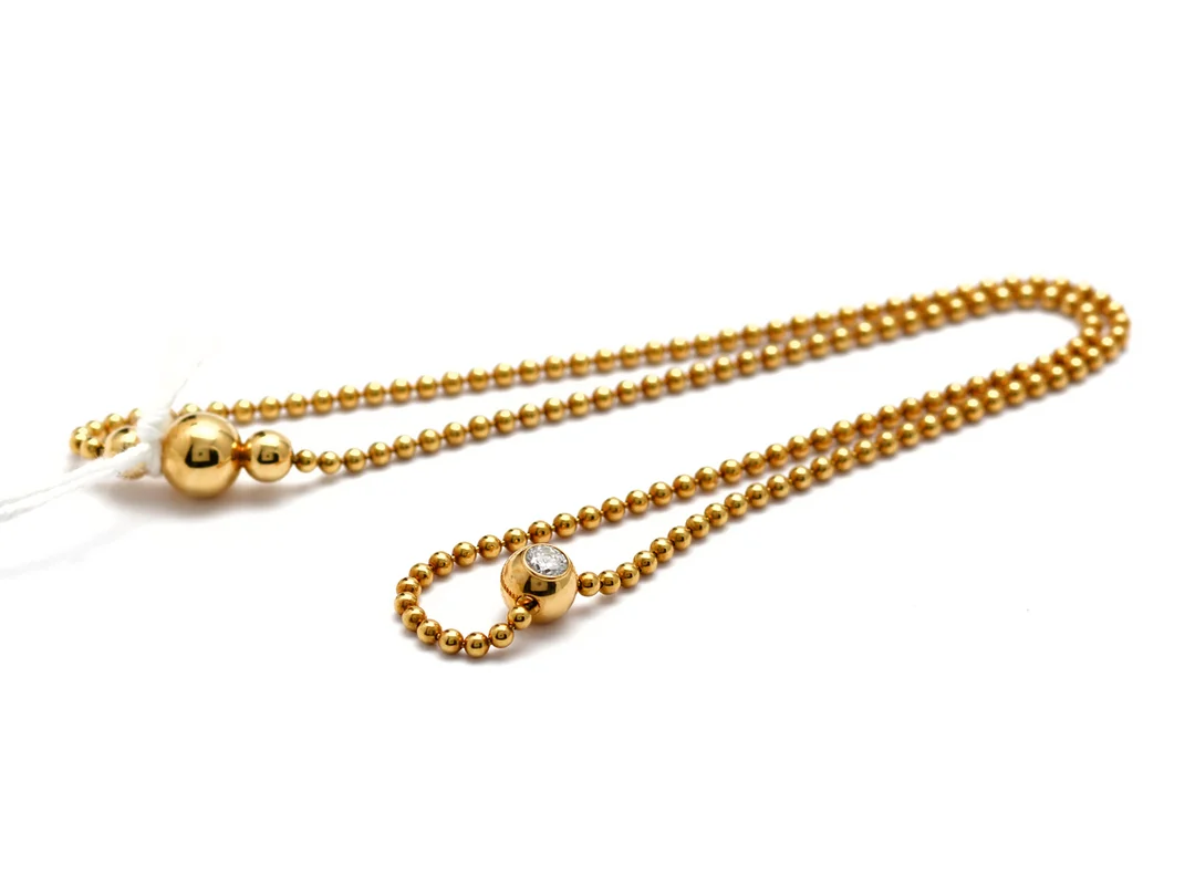 Collier Cartier L91108 18K 15,9g 39cm med diamant 1xca0,25ct enligt kvitto, i ask — Smycken/Collier — Kaplans