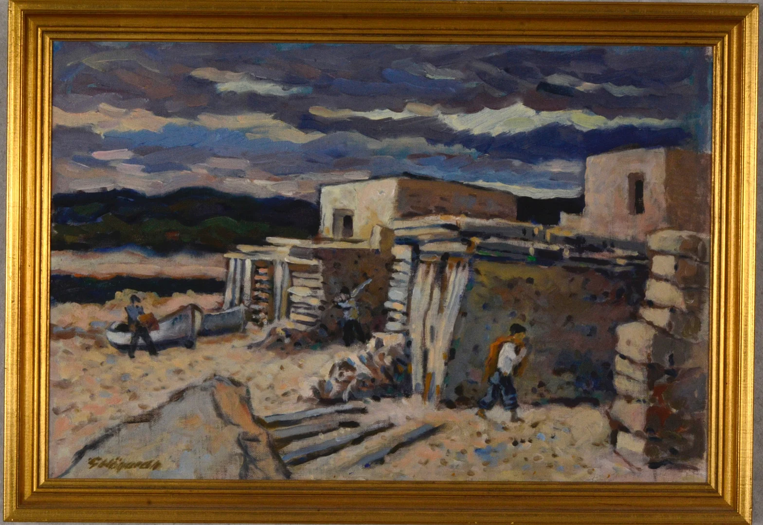 GÖSTA HÖGARDH. Olja på pannå. — Paintings — Halmstads Auktionskammare