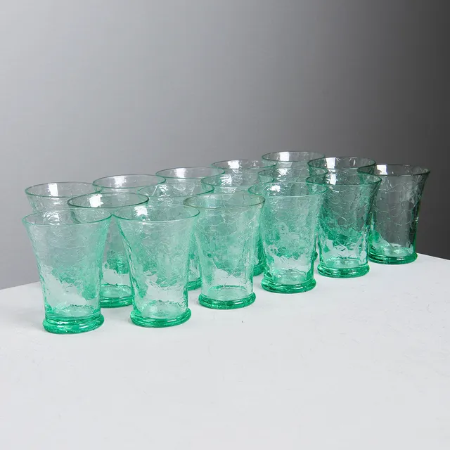 TURE BERGLUND. Dricksglas, 16 st, Stockholms Glasbruk, 1900-talets mitt.