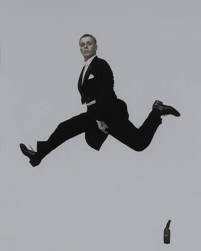 STEN DIDRIK BELLANDER. (1921-2001),"Tore Johnson på språng",gelatinsilverfotografi , signerad och daterad 1957.