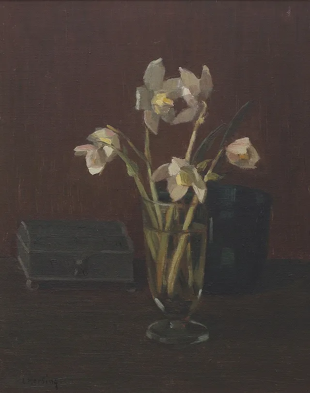 LEOPOLD MORSING. (Sverige, 1887-1971) Stilleben, olja på pannå, signerad.