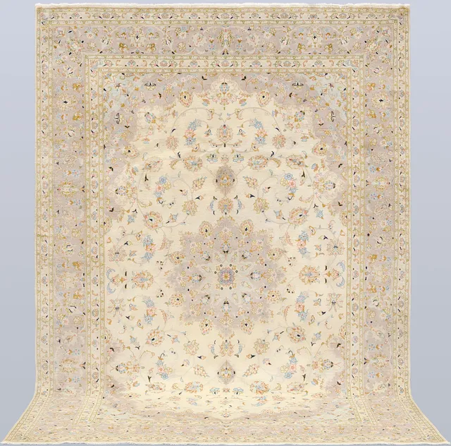 MATTA, ljus Keshan fine korkull, cirka 300 x 206 cm.