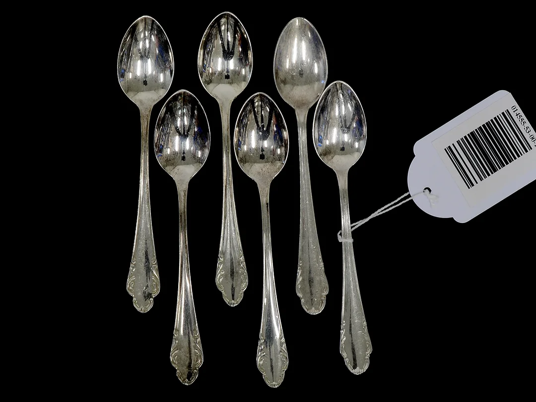 Kaffeskedar 6st S830, 63,5g 110mm, Haga — Silver/Matsilver — Kaplans