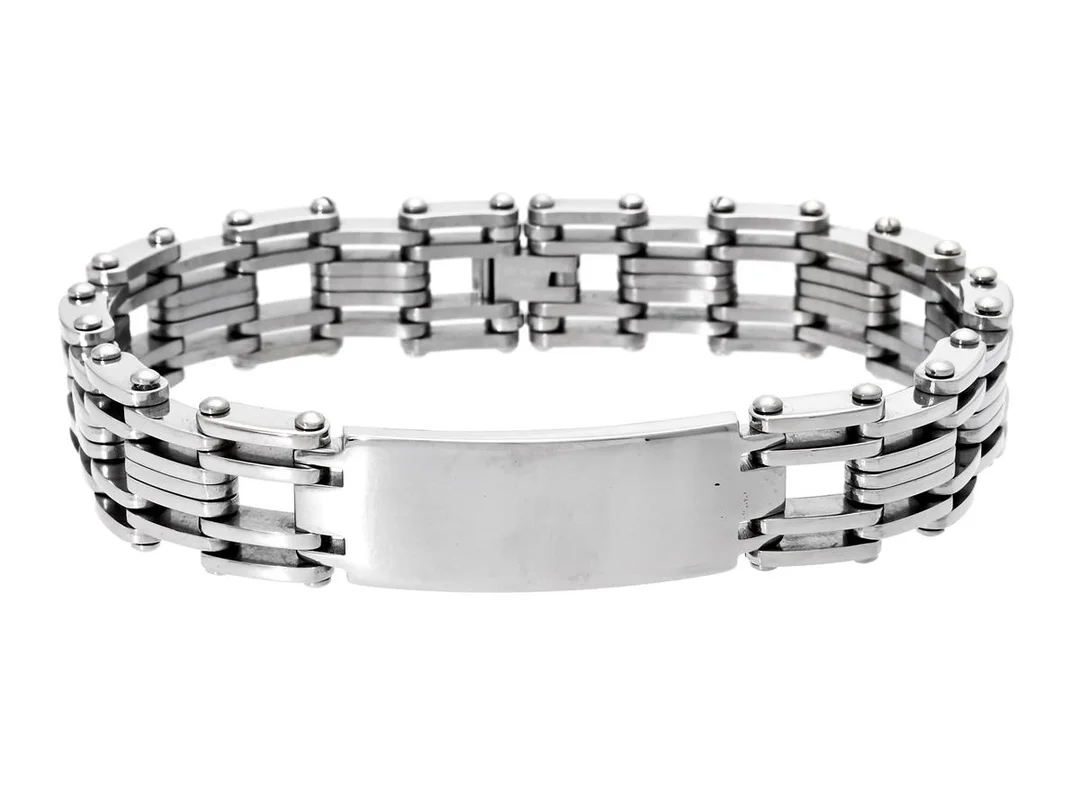ARMBAND, stål, längd 22,5 cm, bredd 9 mm, vikt 63,6 g — Smycken/Armband — Kaplans