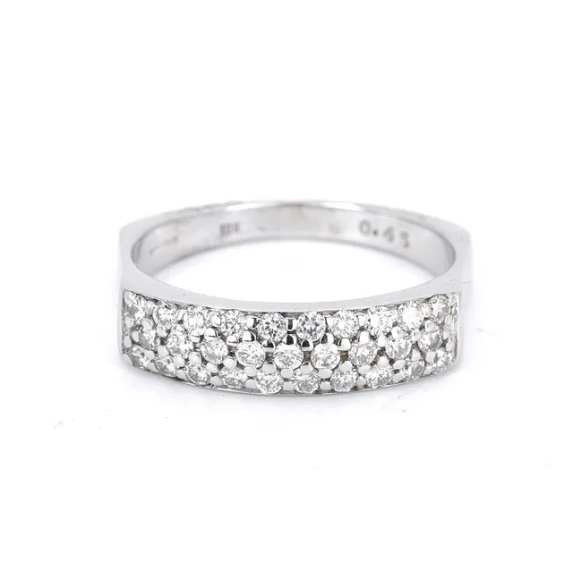 18CT GOLD DIAMOND RING.