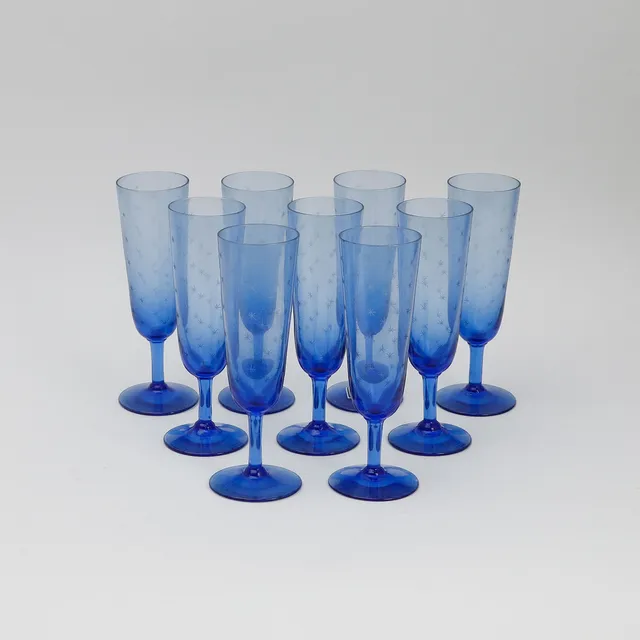 MONICA BRATT. Champagneglas, 9 st, Reijmyre.