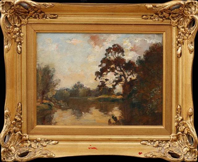 JAMES HERBERT SNELL. Träd, olja på pannå, signerad.