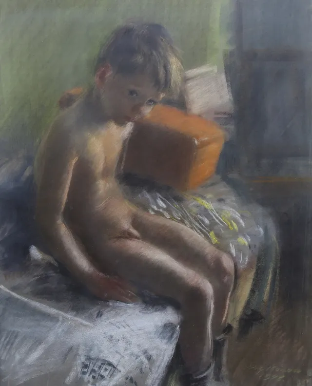 STIG MÅNSSON. pastell, signerad och daterad 1948.