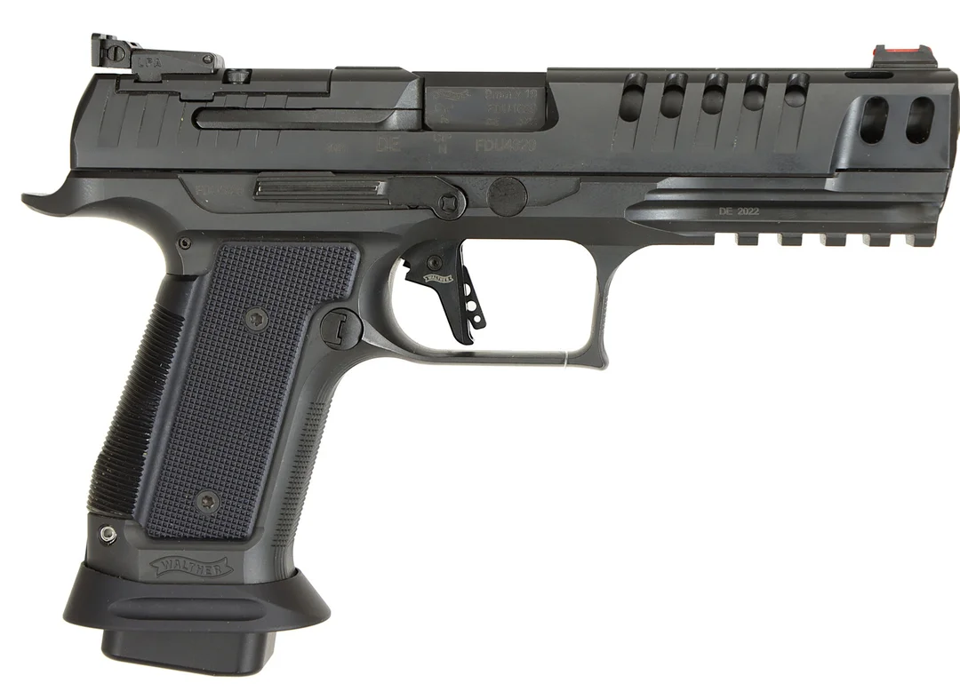 PISTOL, fabrikat Walther, modell Q5 Match SF Black Ribbon, kaliber 9x19, tillv.nr FDU4629, se-nr SE3504155. — Pistols — Walter Borg