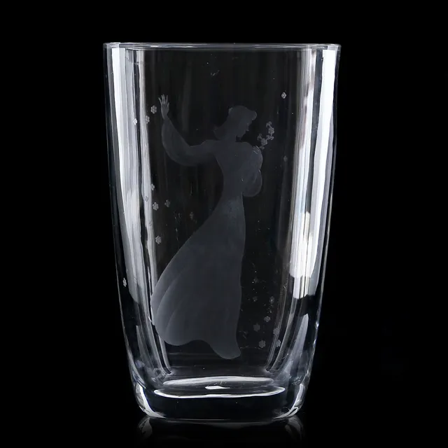 SVEN PALMQVIST. VAS, glas, Orrefors, signerad, 1950/60-tal.