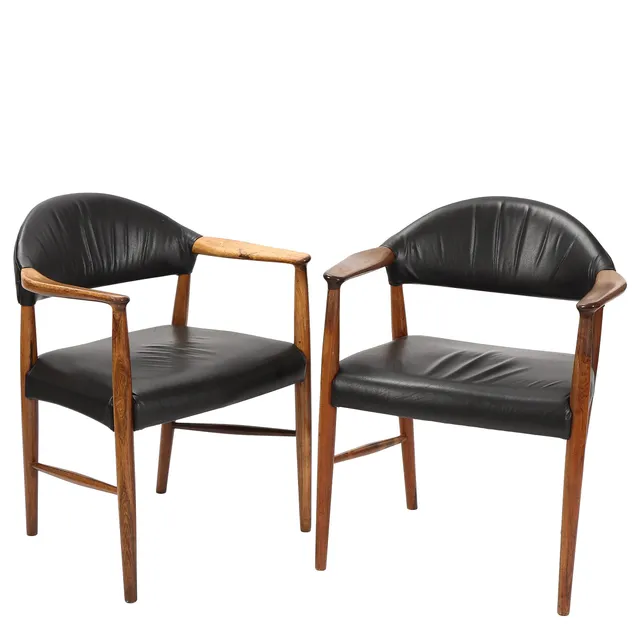 Kurt Olsen. Pair of rosewood armchairs, model 223, 1960s. (2)