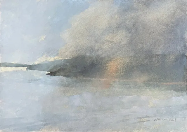 JAN STENVINKEL. Dramatisk kustvy, akvarell, signerad.
