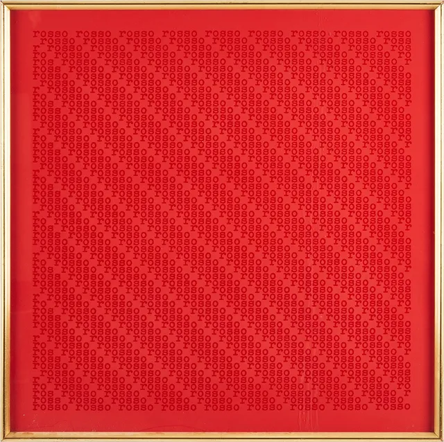 MAURIZIO NANNUCCI. "Rosso Rosso Rosso", serigrafi, signerad och numrerad a tergo.