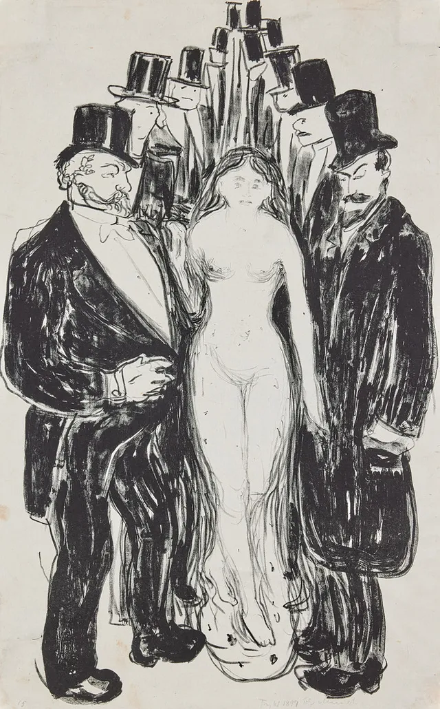 MUNCH EDVARD. "The Alley" (Smuget/ Die Gasse/ The street/ Carmen).