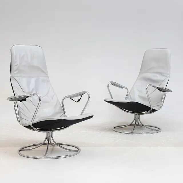 TORD BJÖRKLUND. snurrfåtöljer, 1 par, "Exen", IKEA, 1980-tal.