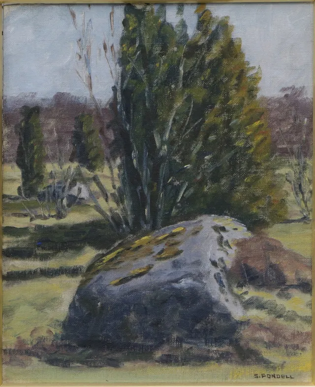 SUNE FONDELL. OLJA, på pannå, signerad.