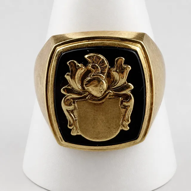 WAPPEN-SIEGELRING - Gelbgold 585/000.