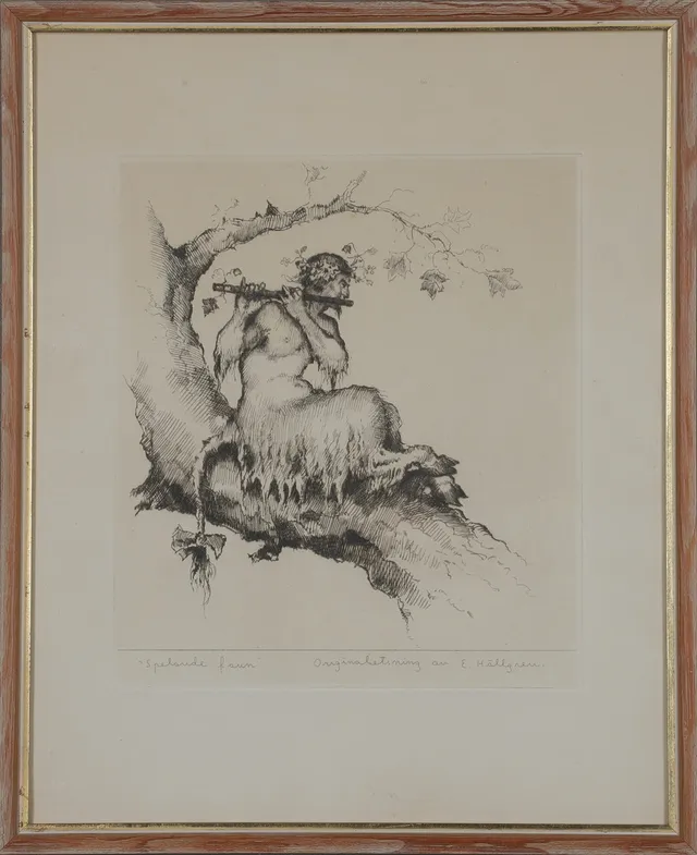 ERNST HÄLLGREN. etsning, signerad.