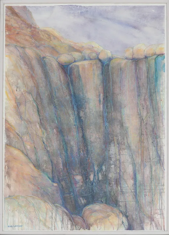 AINA LARSSON. Akvarell, signerad.