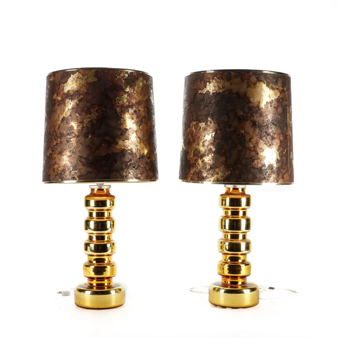 Gustav Leek for Orrefors. Pair of table lamps (2) — Lamps and lighting/Table lamps — Lauritz