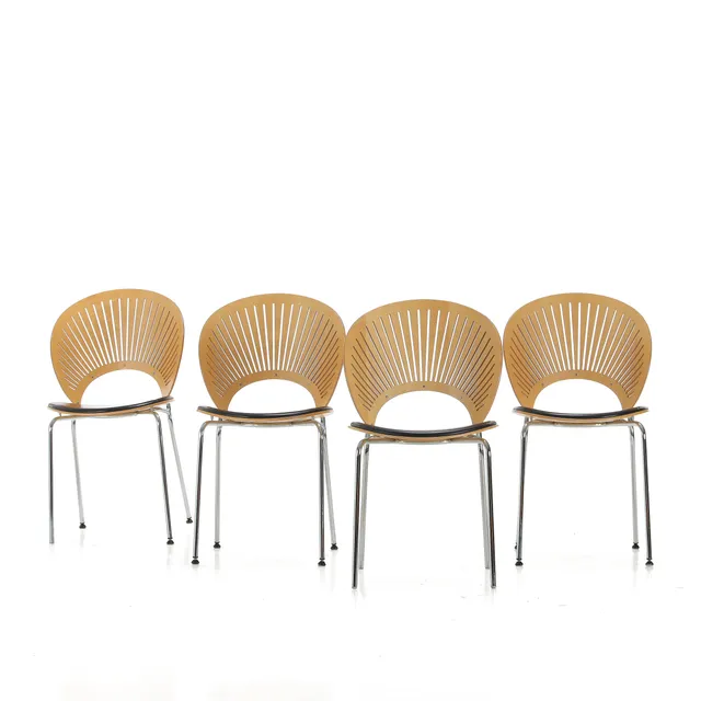 Nanna Ditzel for Fredericia Furniture. 'Trinidad', set of four chairs, model 3398 (4)