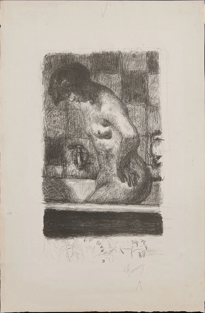 PIERRE BONNARD. "Femme debout dans sa baignoire". — Engravings & Prints — Stockholms Auktionsverk Magasin 5