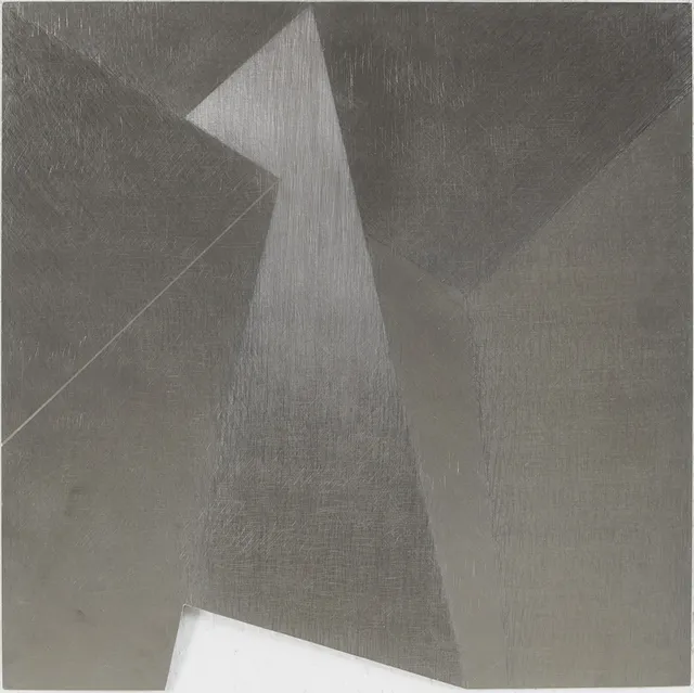 EVA SJÖBERG (F. 1951). Relief, borstat stål, signerad, daterad 2006.